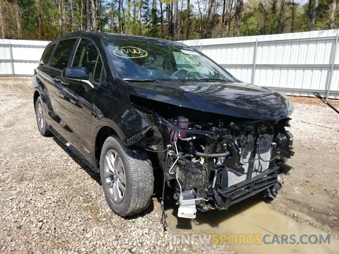 1 Photograph of a damaged car 5TDYRKEC6MS057541 TOYOTA SIENNA 2021