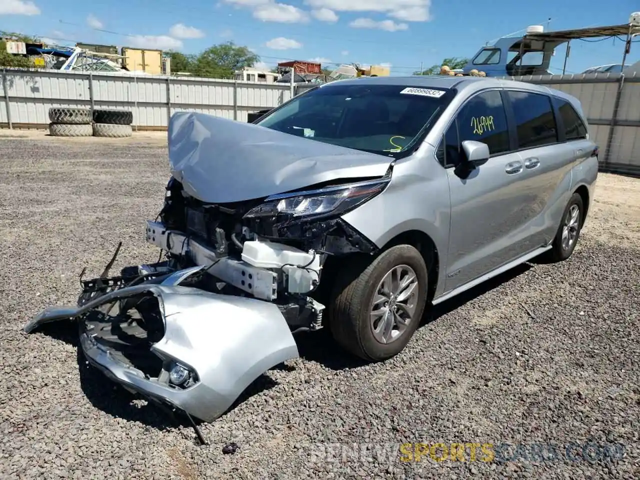 2 Photograph of a damaged car 5TDYRKEC8MS059114 TOYOTA SIENNA 2021