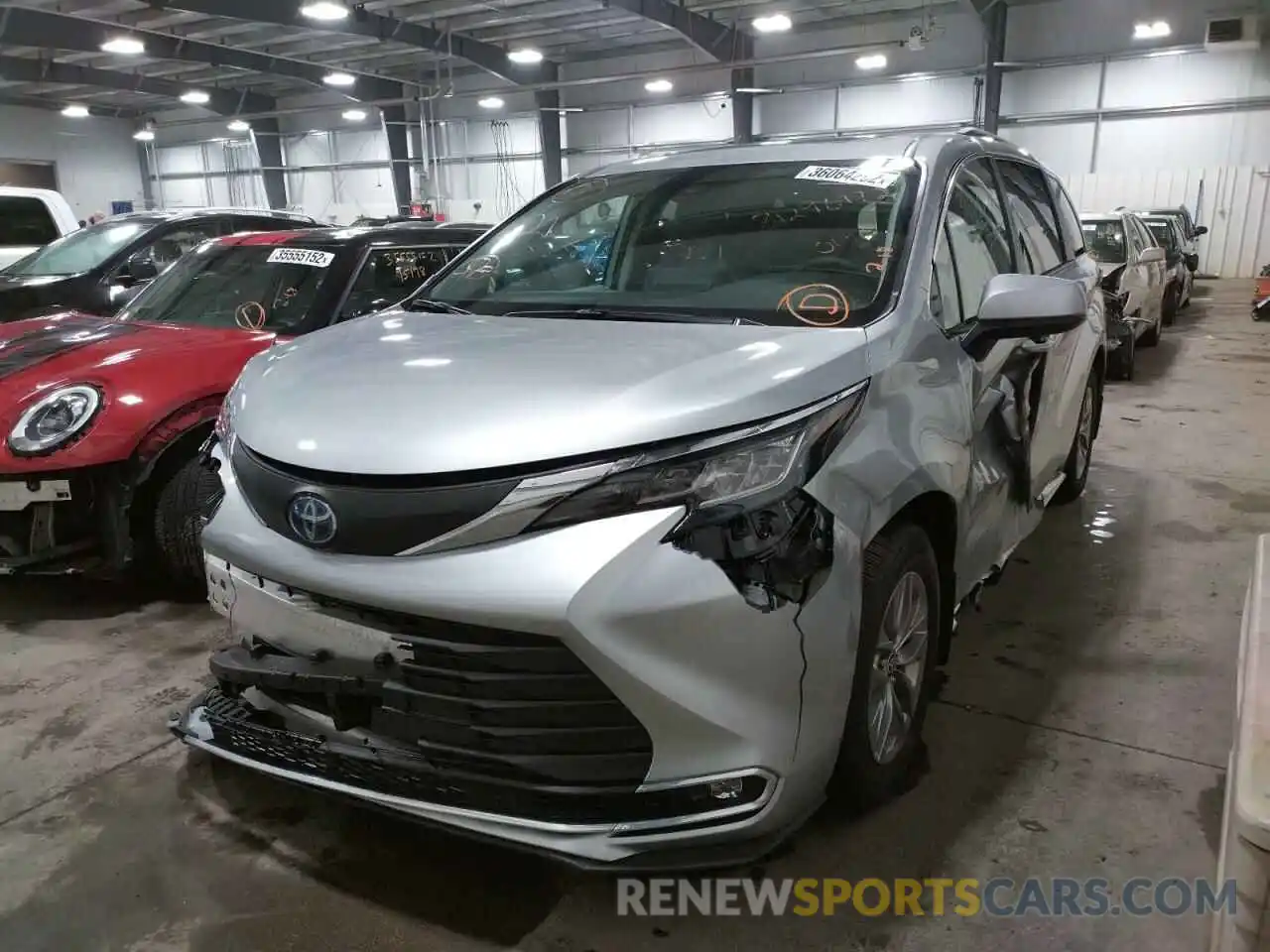 2 Photograph of a damaged car 5TDYSKFC1MS029052 TOYOTA SIENNA 2021