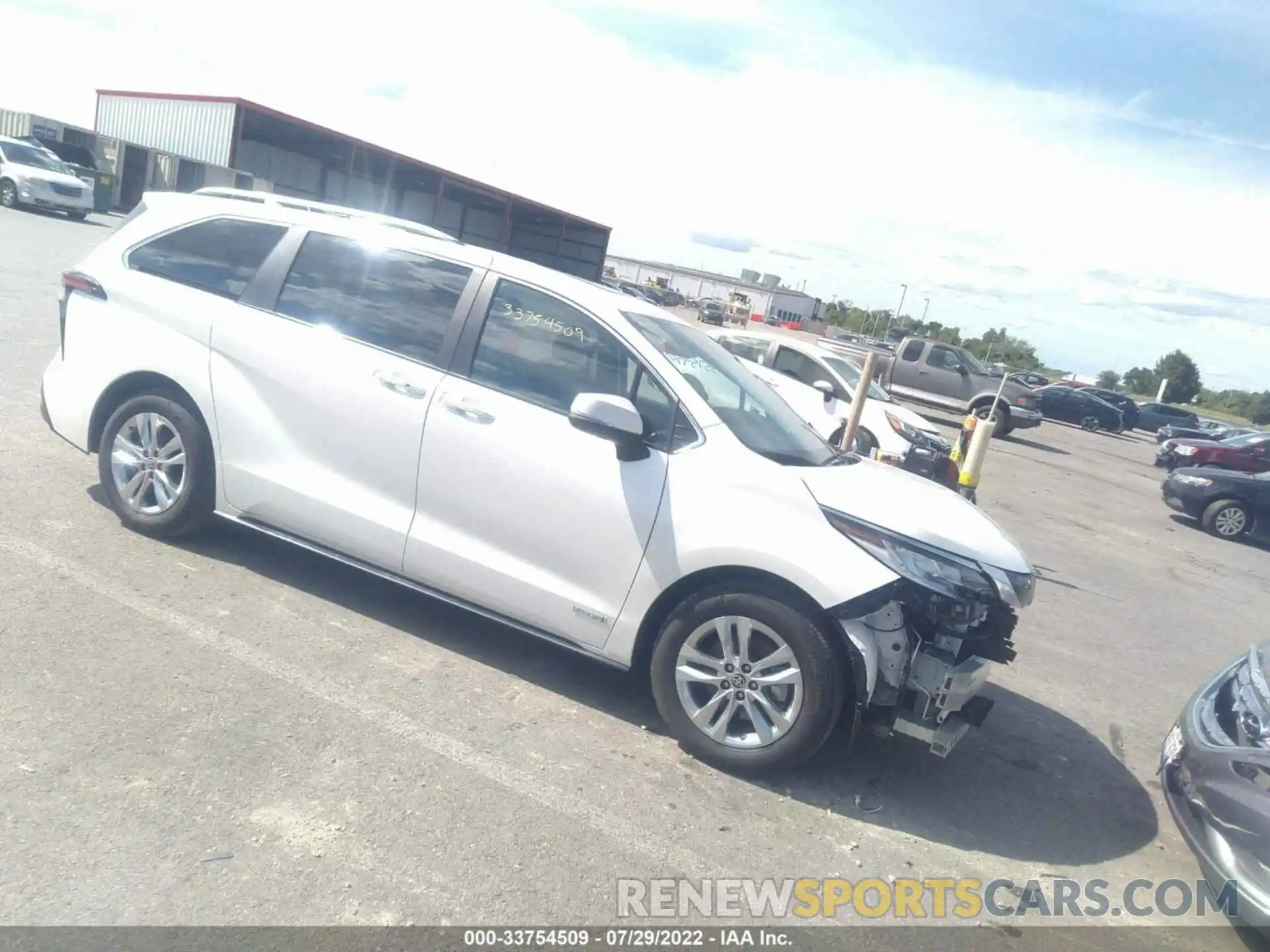 1 Photograph of a damaged car 5TDZRKEC0MS009716 TOYOTA SIENNA 2021