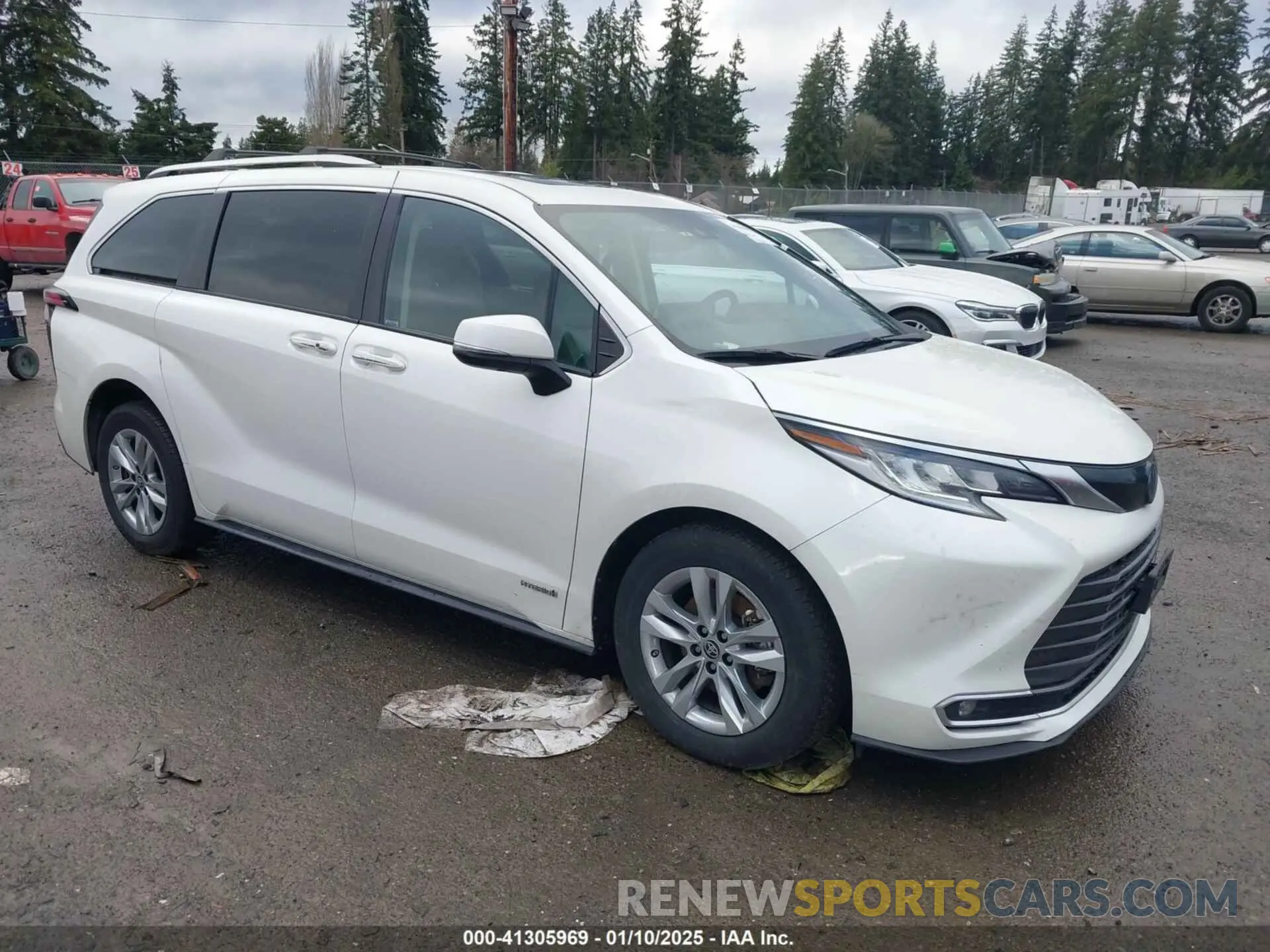 1 Photograph of a damaged car 5TDZSKFC8MS033054 TOYOTA SIENNA 2021