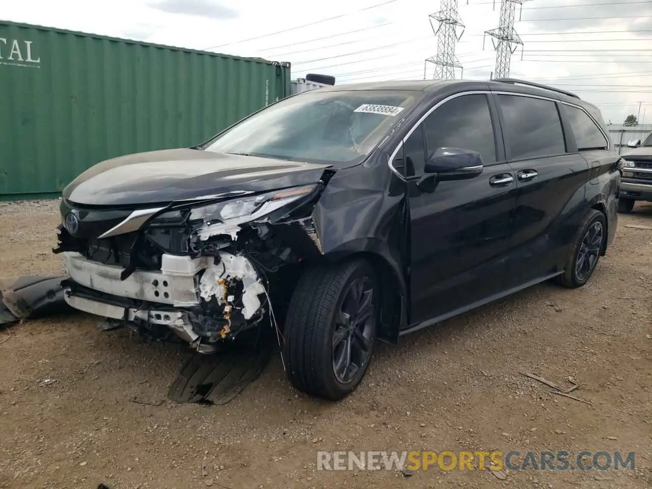 1 Photograph of a damaged car 5TDDRKEC8NS103211 TOYOTA SIENNA 2022