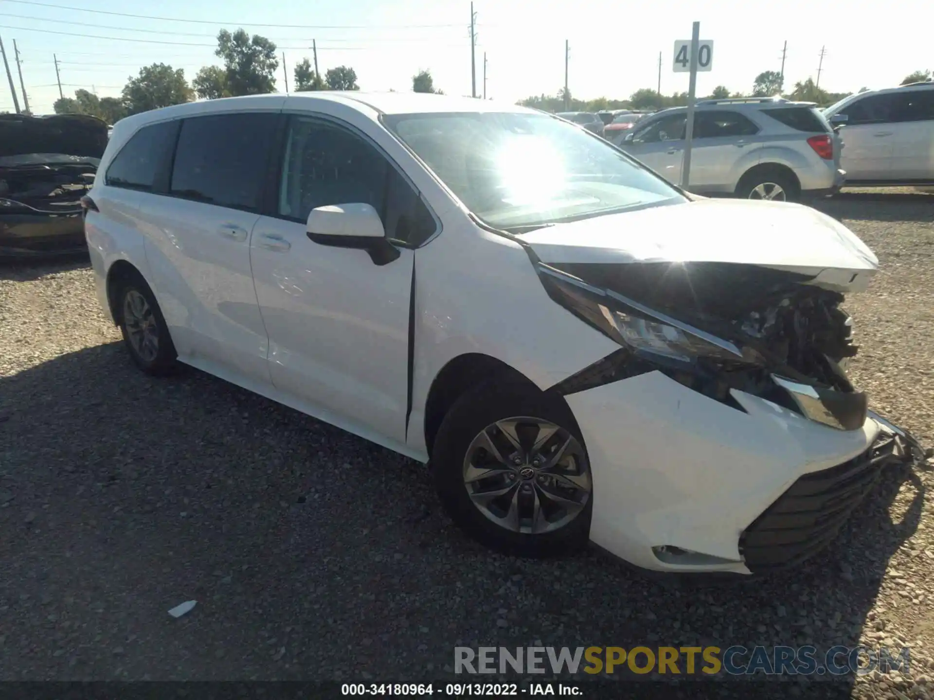 1 Photograph of a damaged car 5TDKRKEC4NS077021 TOYOTA SIENNA 2022