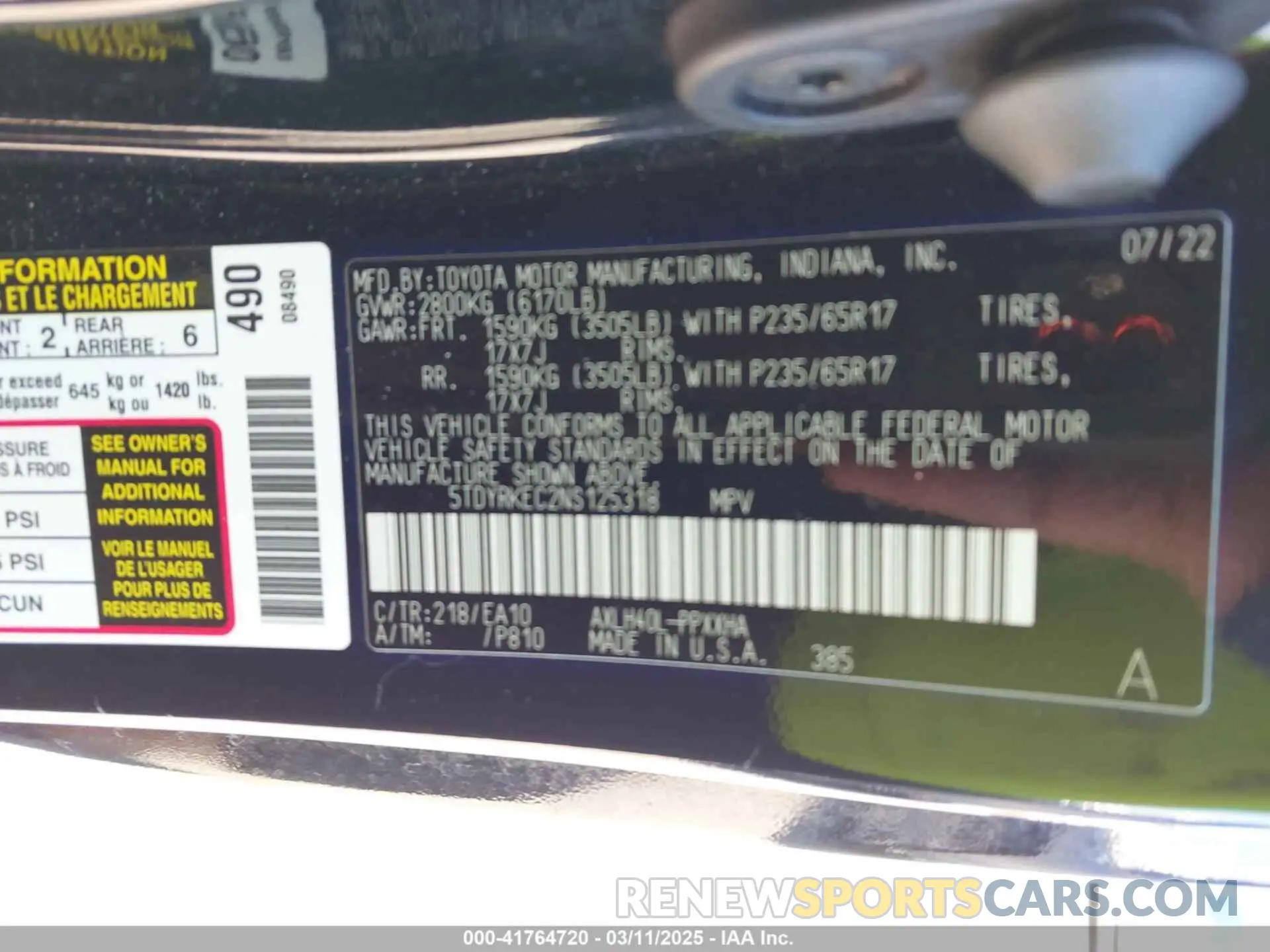 9 Photograph of a damaged car 5TDYRKEC2NS125318 TOYOTA SIENNA 2022