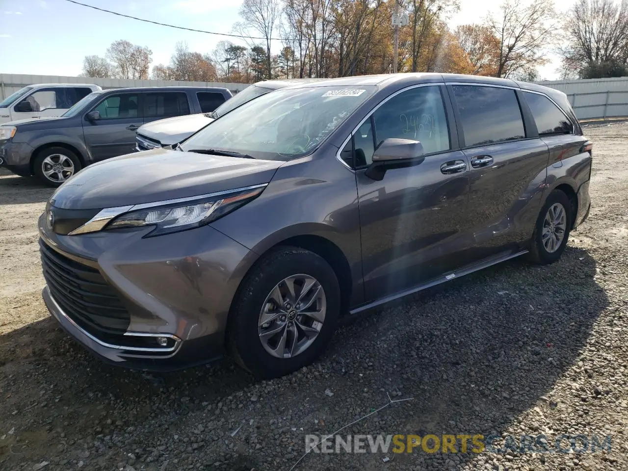 1 Photograph of a damaged car 5TDYRKECXNS102918 TOYOTA SIENNA 2022