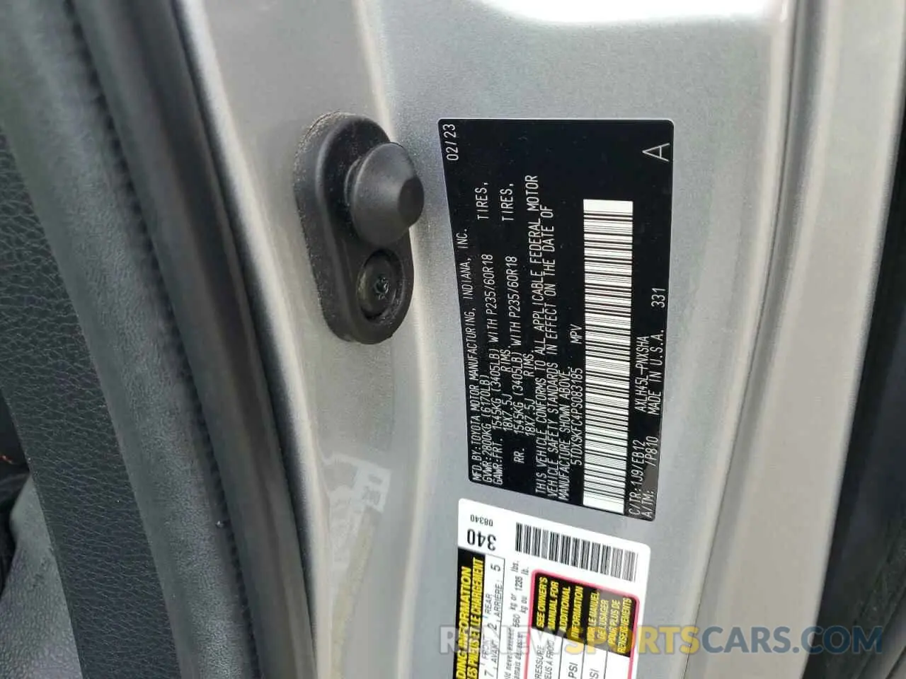 13 Photograph of a damaged car 5TDXSKFC4PS083185 TOYOTA SIENNA 2023
