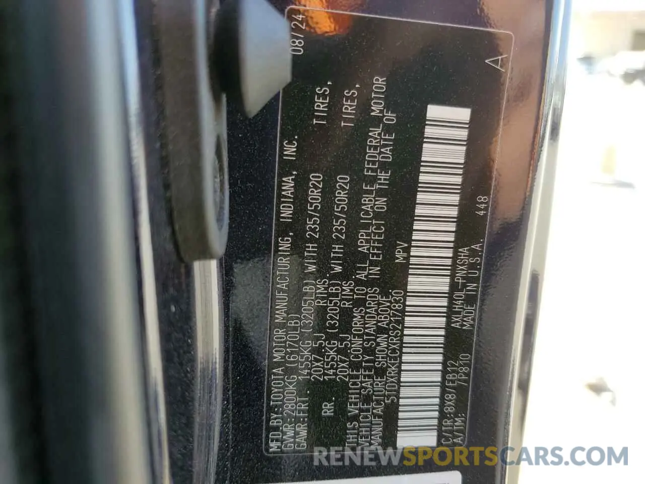14 Photograph of a damaged car 5TDXRKECXRS217830 TOYOTA SIENNA 2024