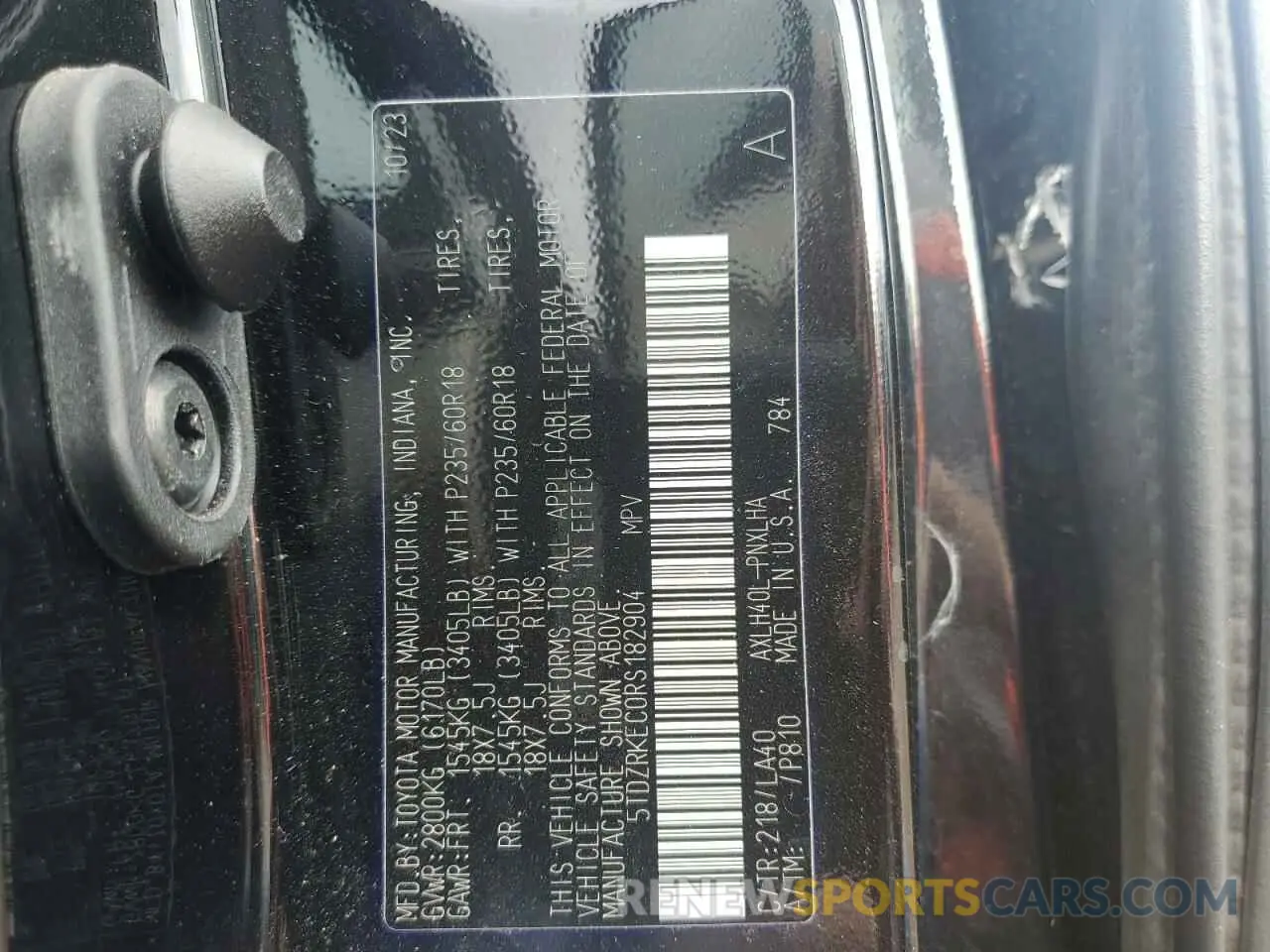 14 Photograph of a damaged car 5TDZRKEC0RS182904 TOYOTA SIENNA 2024