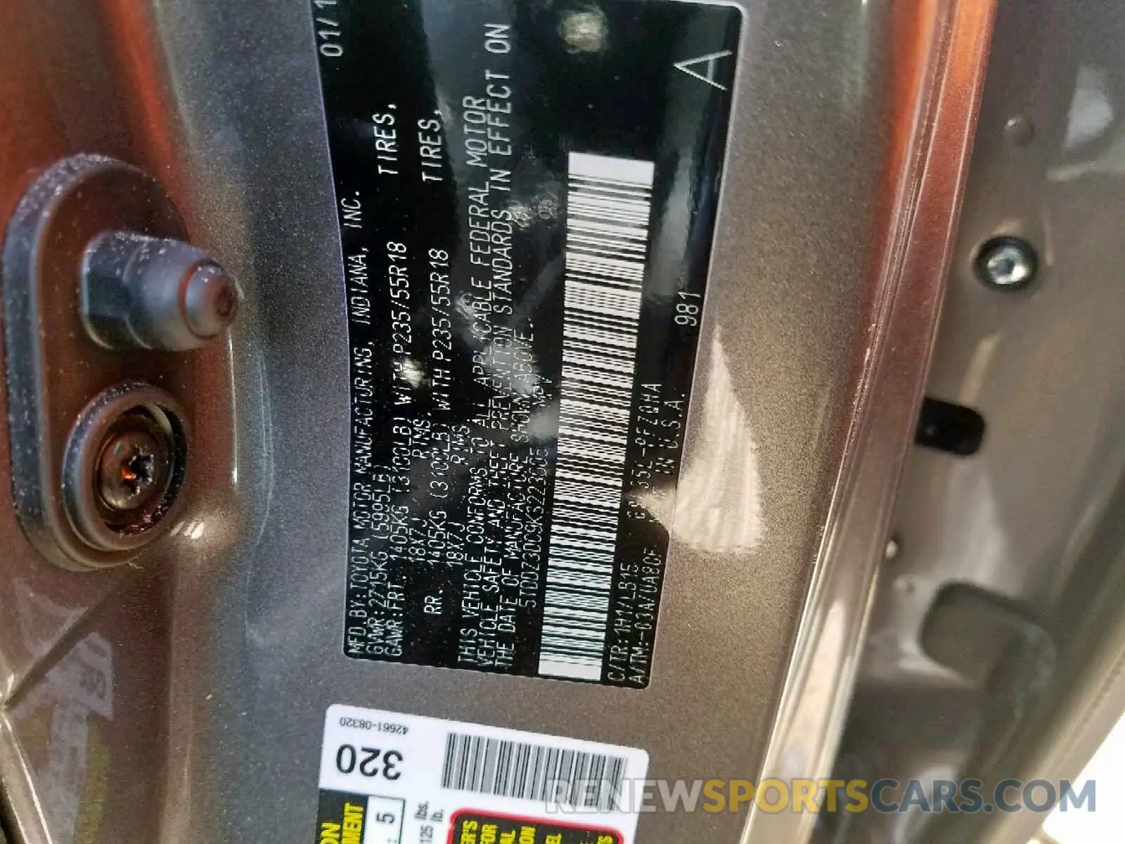 10 Photograph of a damaged car 5TDDZ3DC9KS223005 TOYOTA SIENNA LIM 2019