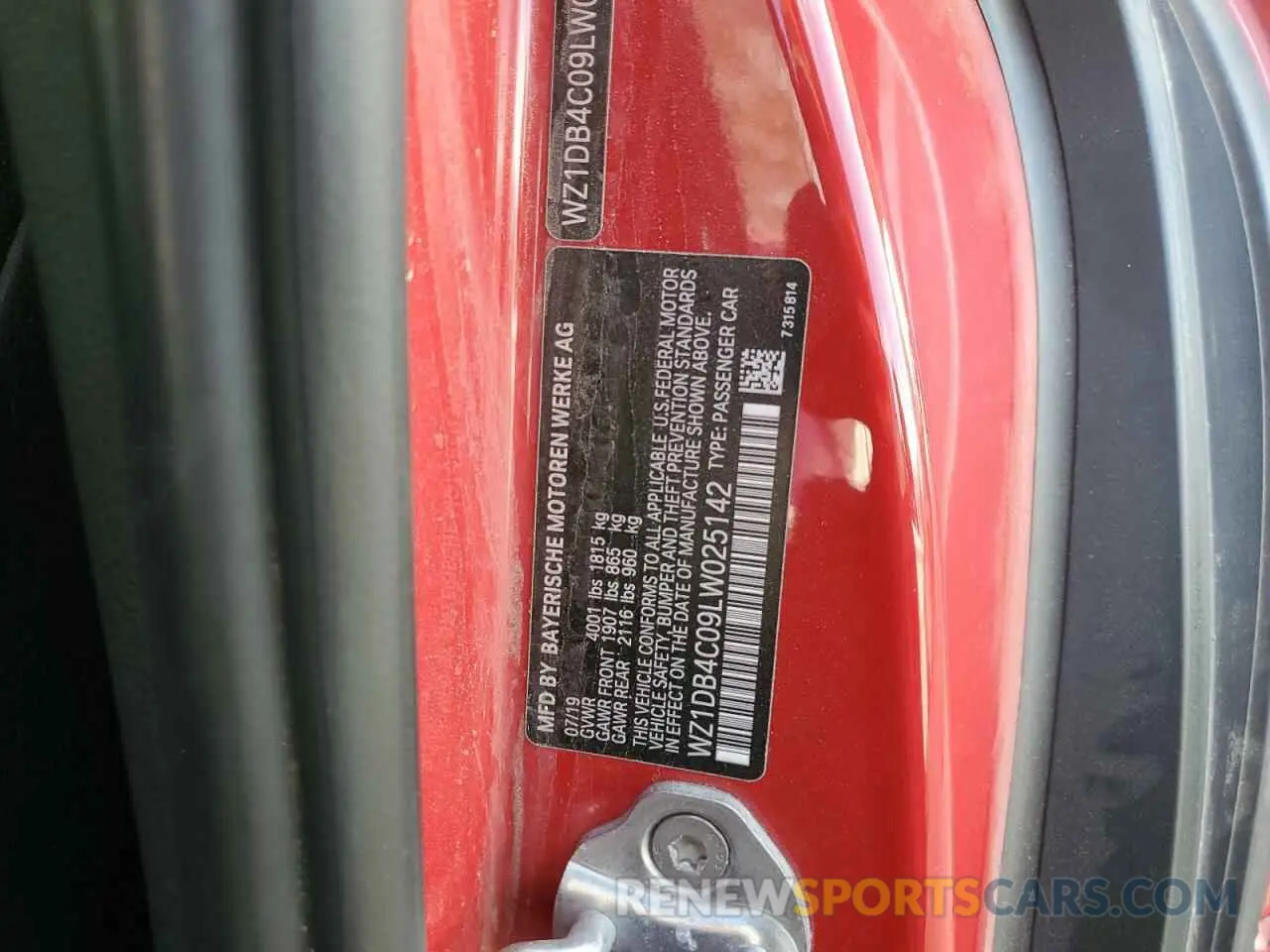 12 Photograph of a damaged car WZ1DB4C09LW025142 TOYOTA SUPRA 2020