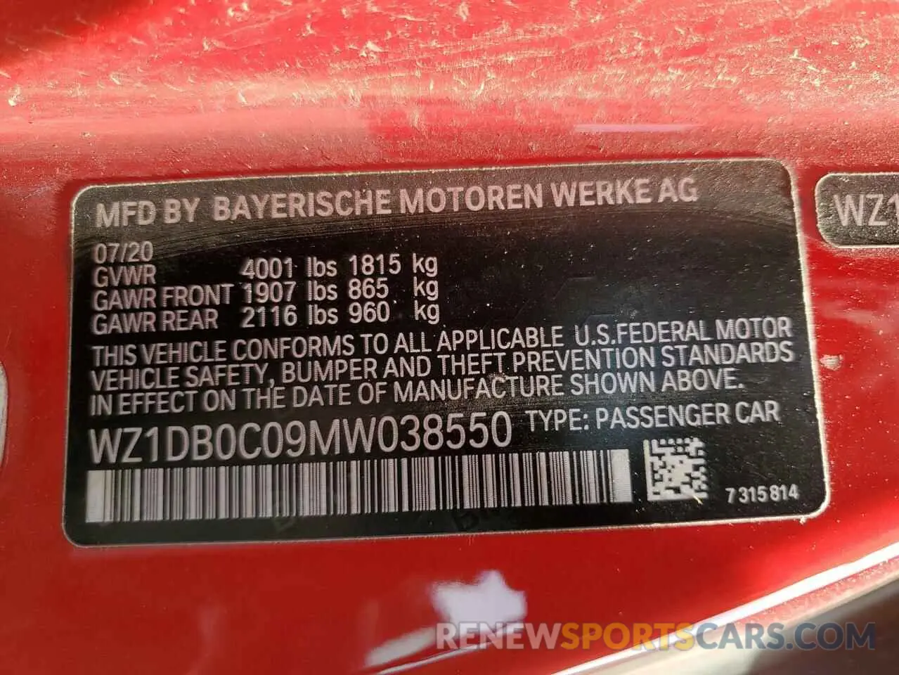 13 Photograph of a damaged car WZ1DB0C09MW038550 TOYOTA SUPRA 2021