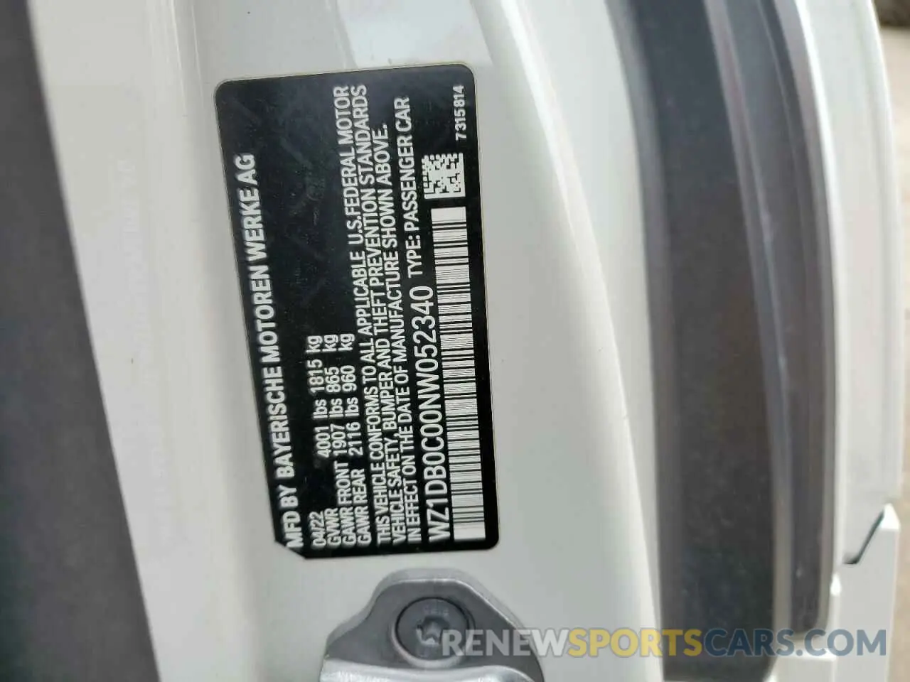 14 Photograph of a damaged car WZ1DB0C00NW052340 TOYOTA SUPRA 2022
