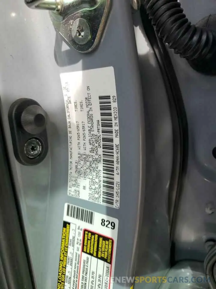 10 Photograph of a damaged car 3TMAZ5CN0KM079779 TOYOTA TACOMA 2019
