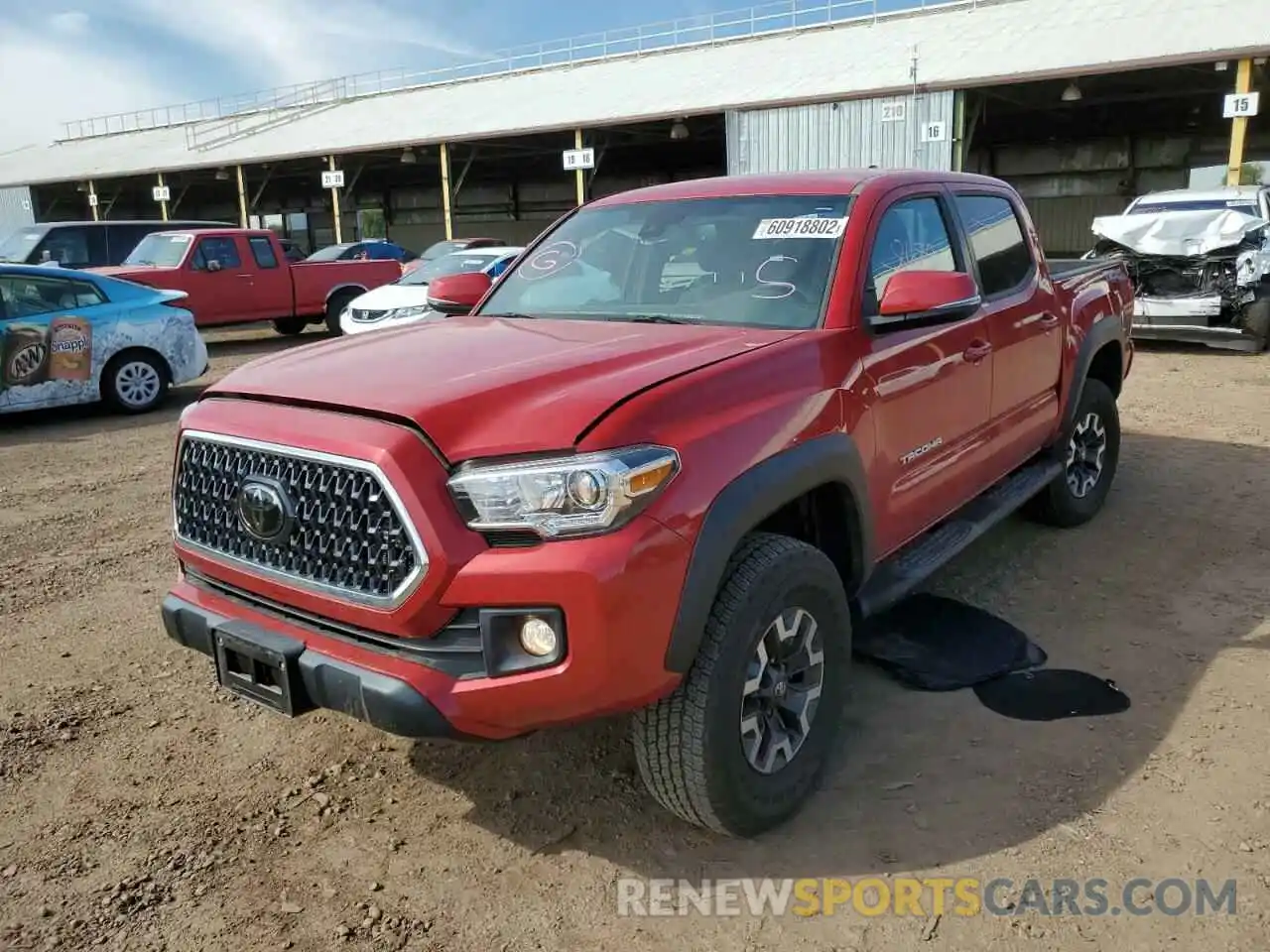 2 Photograph of a damaged car 3TMAZ5CN0KM110187 TOYOTA TACOMA 2019