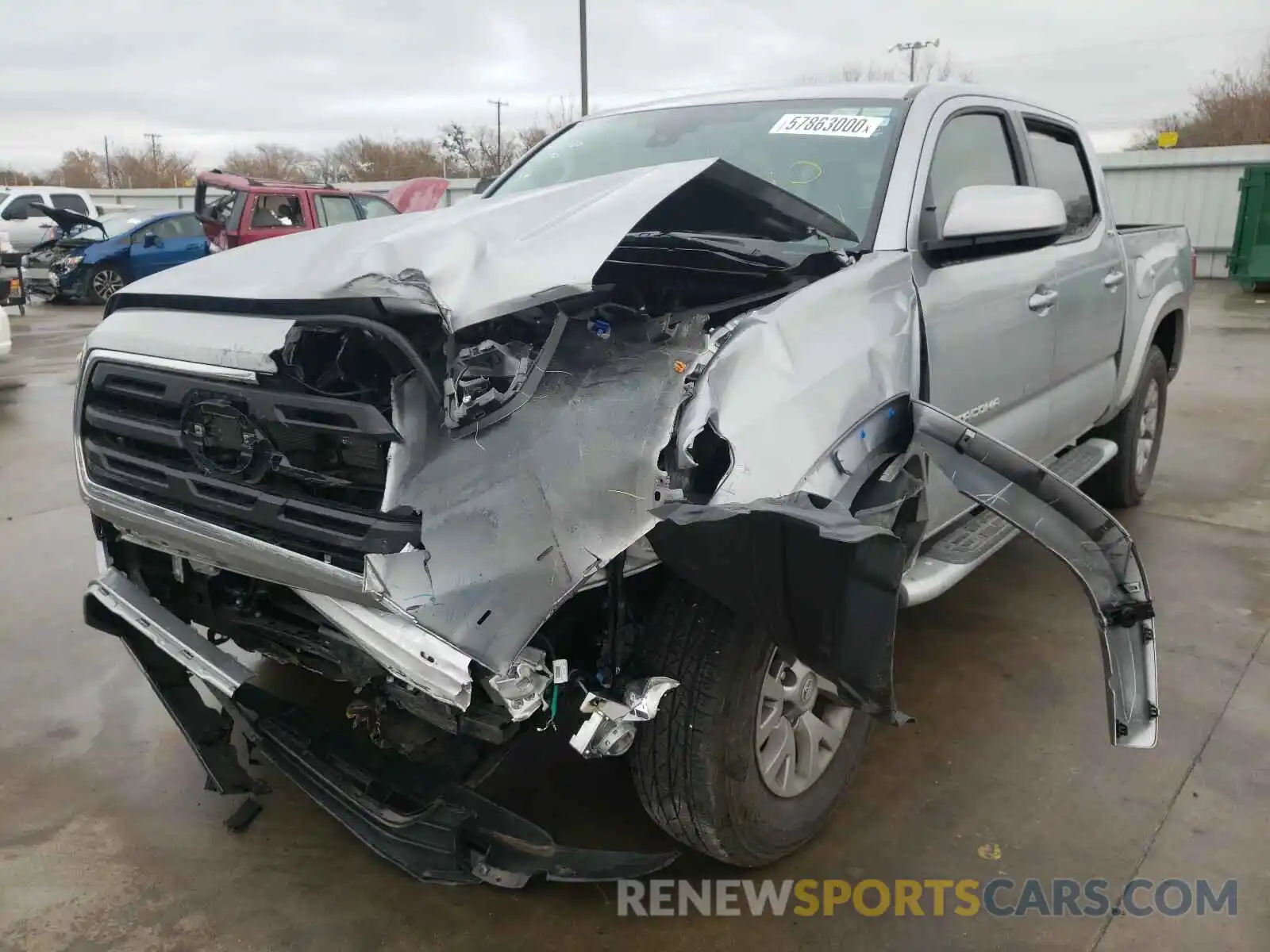 2 Photograph of a damaged car 3TMAZ5CN2KM105735 TOYOTA TACOMA 2019