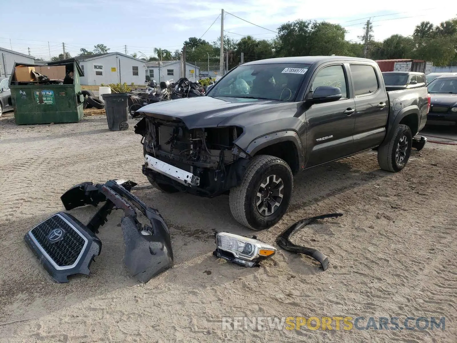 2 Photograph of a damaged car 3TMAZ5CN7KM090648 TOYOTA TACOMA 2019