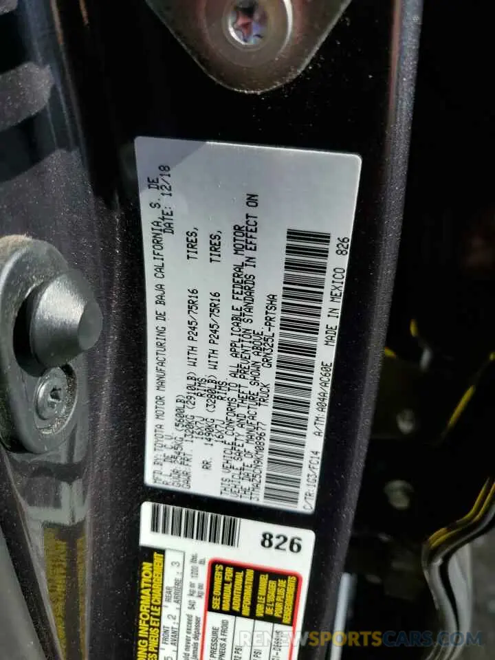 13 Photograph of a damaged car 3TMAZ5CN9KM089677 TOYOTA TACOMA 2019