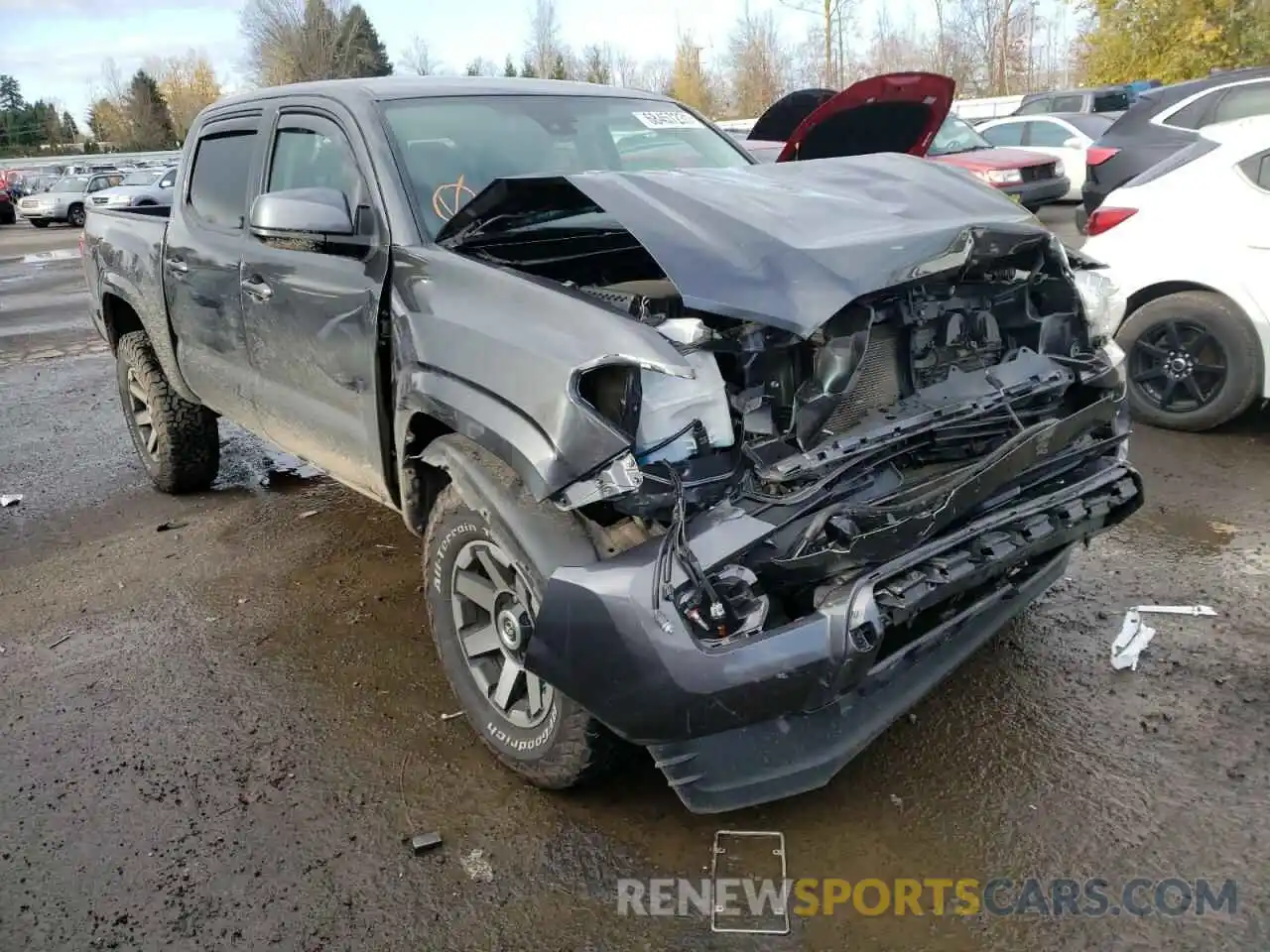 1 Photograph of a damaged car 3TMCZ5AN1KM199344 TOYOTA TACOMA 2019