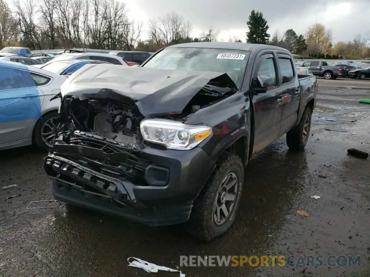 2 Photograph of a damaged car 3TMCZ5AN1KM199344 TOYOTA TACOMA 2019