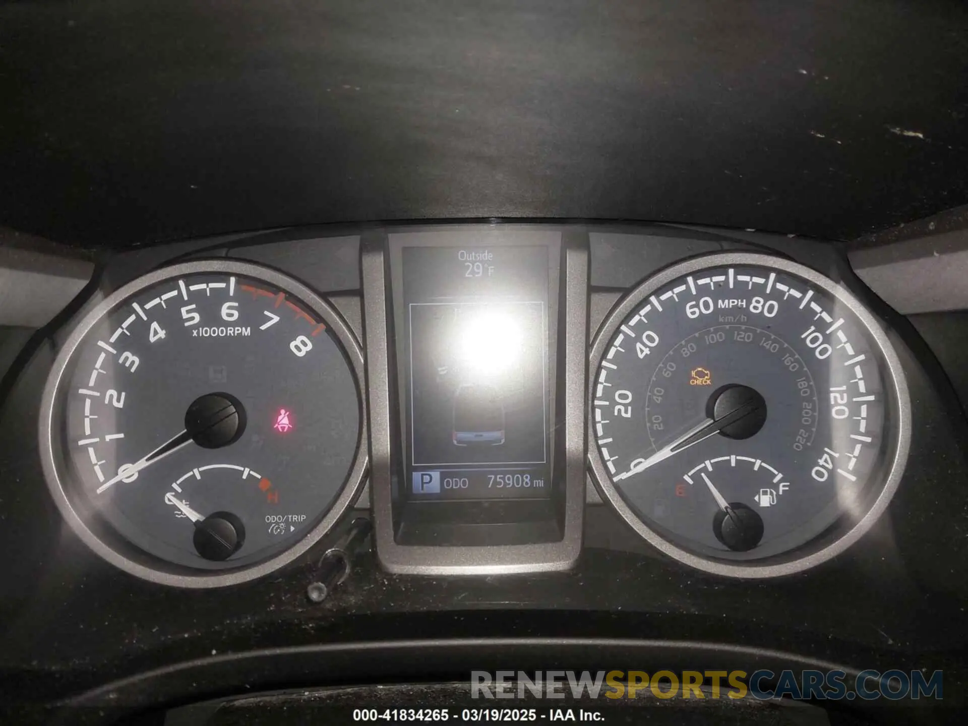 7 Photograph of a damaged car 3TMCZ5AN2KM189373 TOYOTA TACOMA 2019