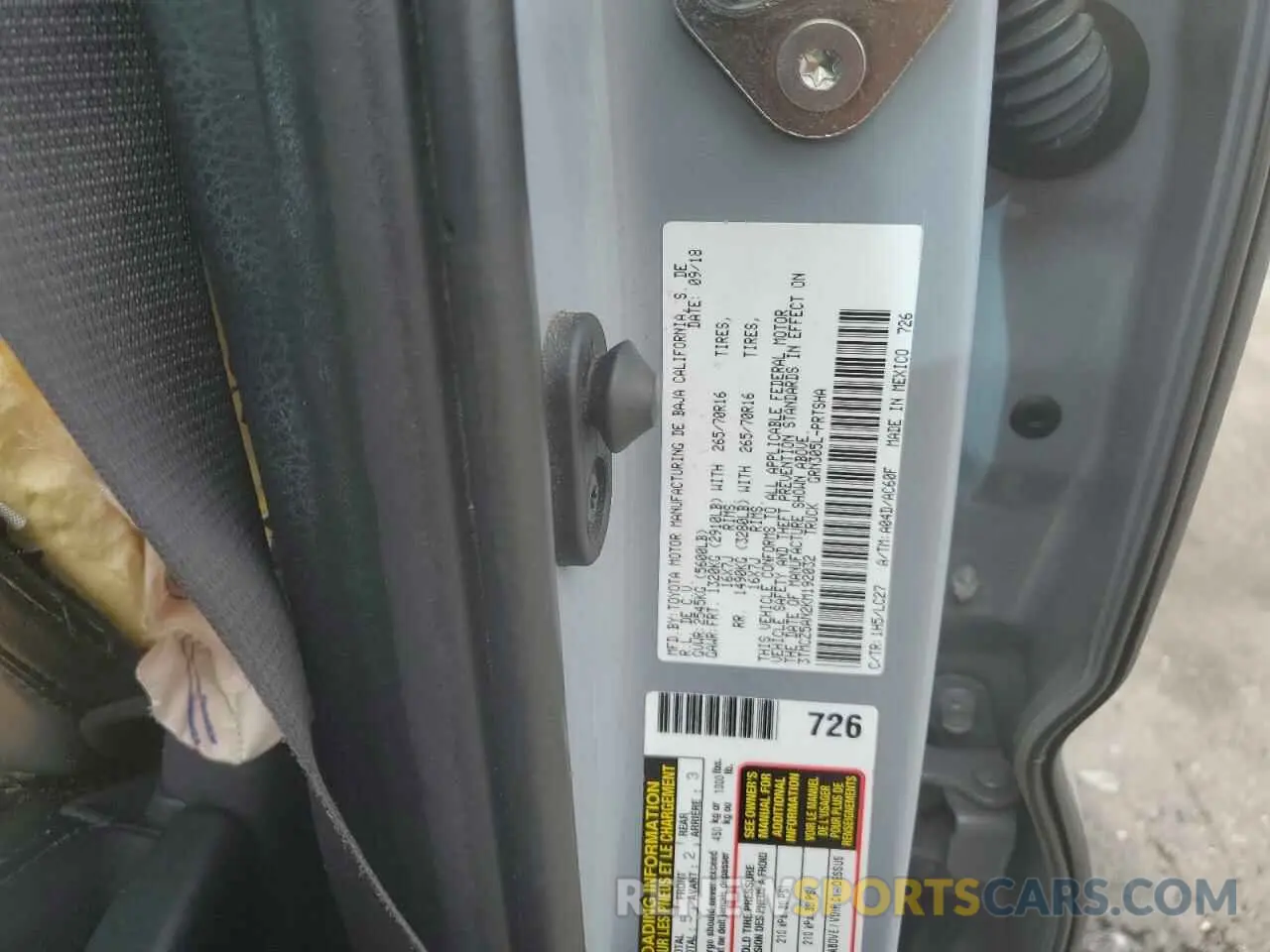 14 Photograph of a damaged car 3TMCZ5AN2KM192032 TOYOTA TACOMA 2019