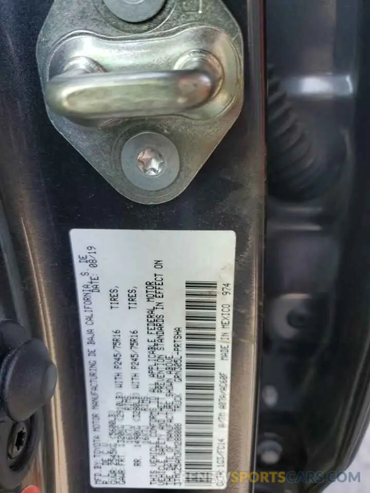 12 Photograph of a damaged car 3TMCZ5AN3KM288008 TOYOTA TACOMA 2019