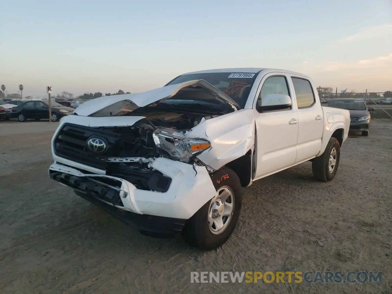 2 Photograph of a damaged car 3TMCZ5AN5KM191313 TOYOTA TACOMA 2019