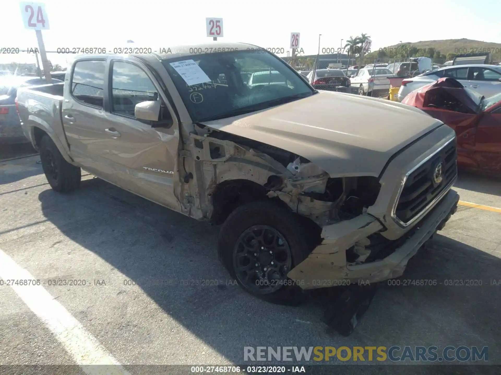 1 Photograph of a damaged car 3TMCZ5AN5KM193966 TOYOTA TACOMA 2019