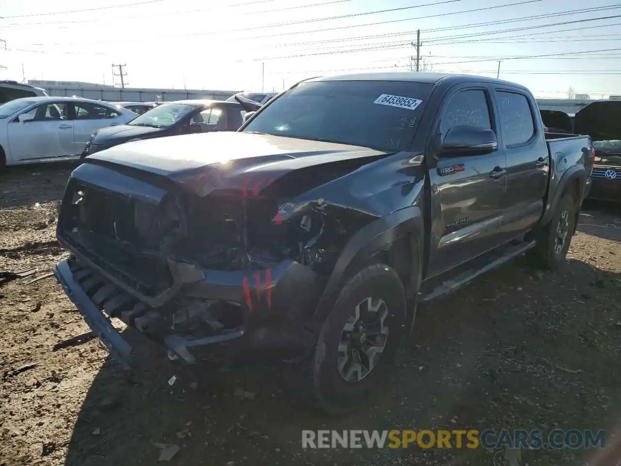 2 Photograph of a damaged car 3TMCZ5AN5KM215870 TOYOTA TACOMA 2019