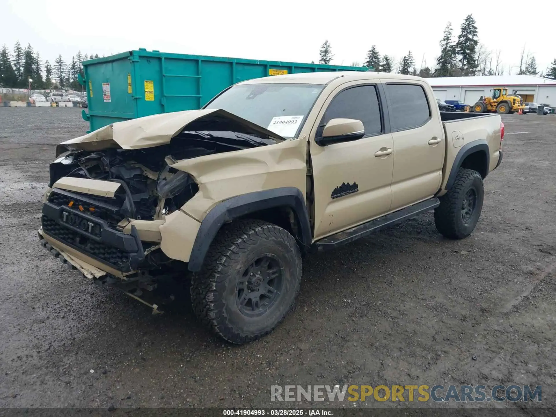 2 Photograph of a damaged car 3TMCZ5AN8KM199423 TOYOTA TACOMA 2019