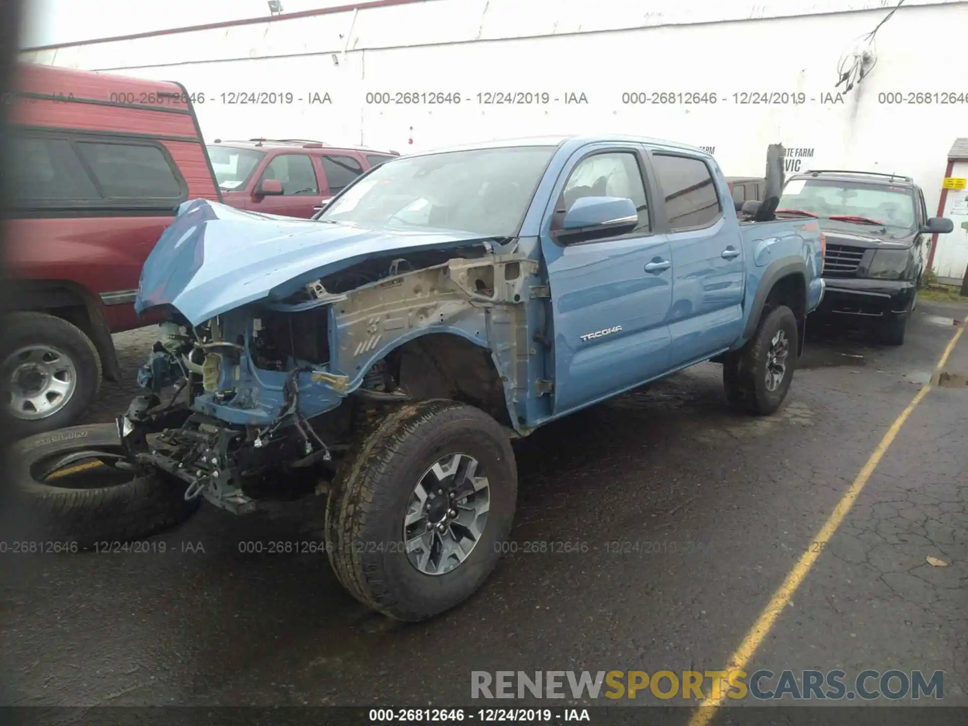 2 Photograph of a damaged car 3TMCZ5AN9KM192948 TOYOTA TACOMA 2019