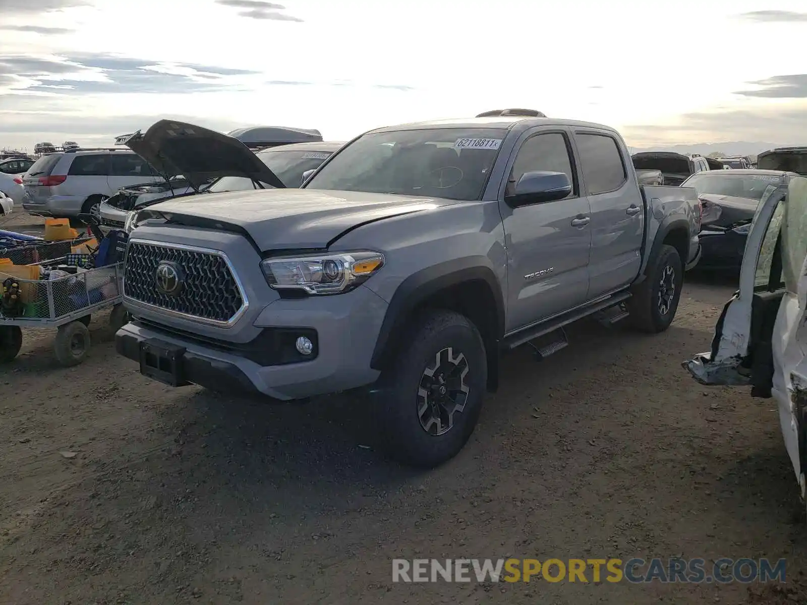 2 Photograph of a damaged car 3TMCZ5AN9KM243705 TOYOTA TACOMA 2019