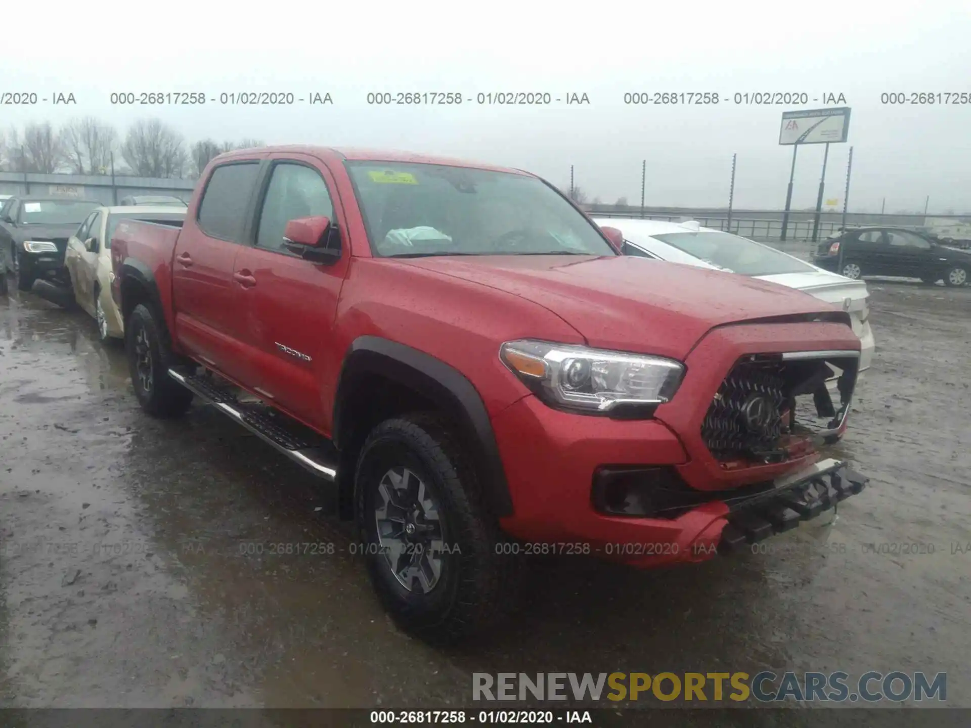 1 Photograph of a damaged car 3TMCZ5ANXKM266054 TOYOTA TACOMA 2019