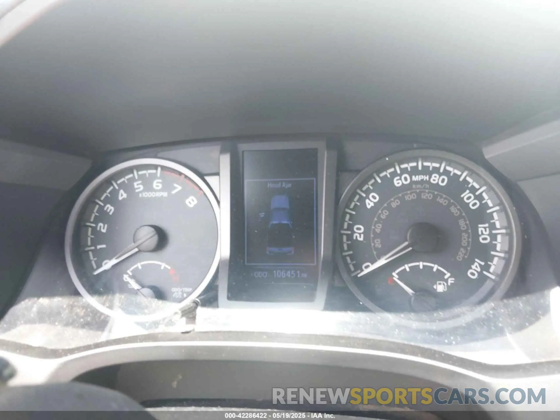 7 Photograph of a damaged car 3TMCZ5ANXKM272694 TOYOTA TACOMA 2019
