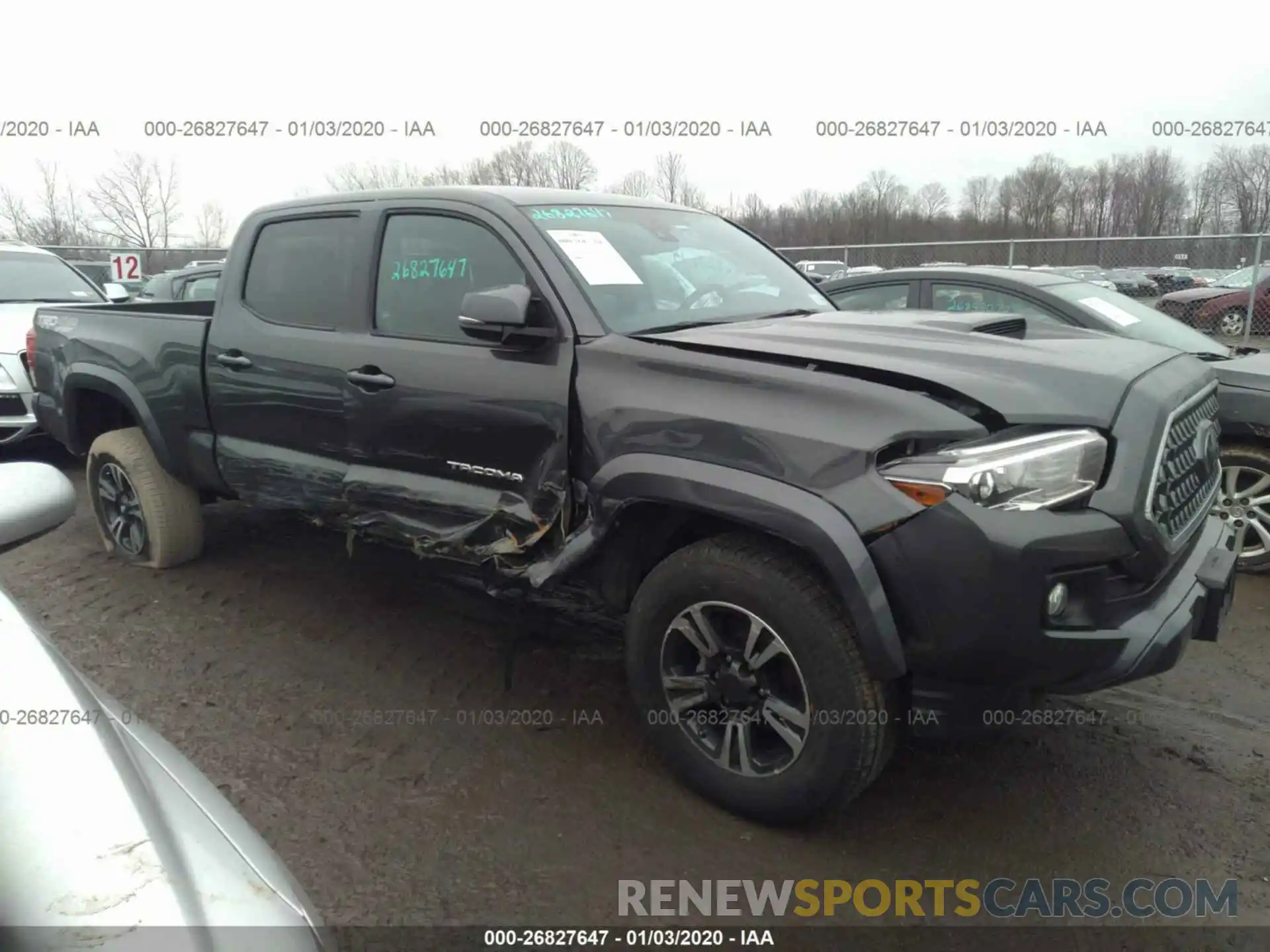 1 Photograph of a damaged car 3TMDZ5BN8KM057141 TOYOTA TACOMA 2019