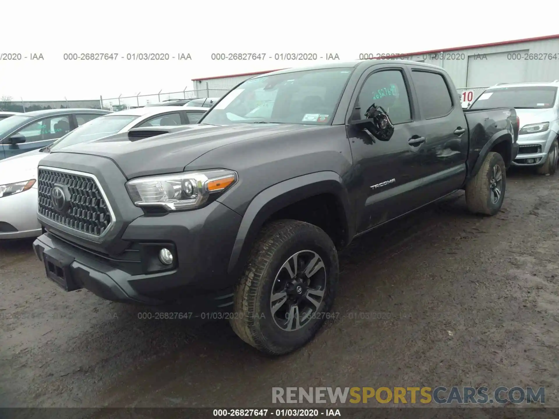 2 Photograph of a damaged car 3TMDZ5BN8KM057141 TOYOTA TACOMA 2019