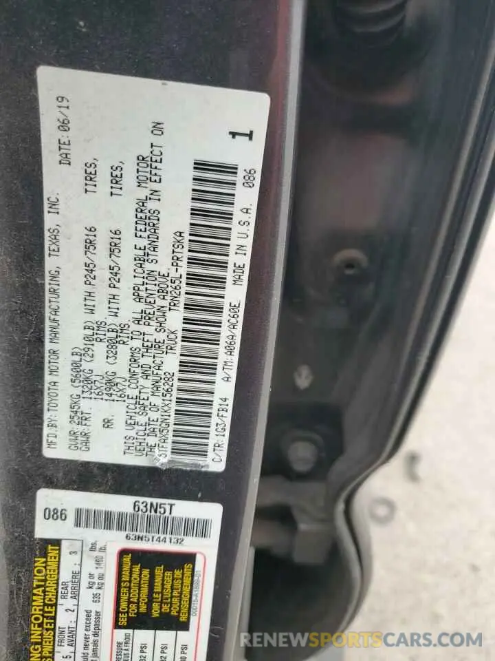13 Photograph of a damaged car 5TFAX5GN1KX156282 TOYOTA TACOMA 2019