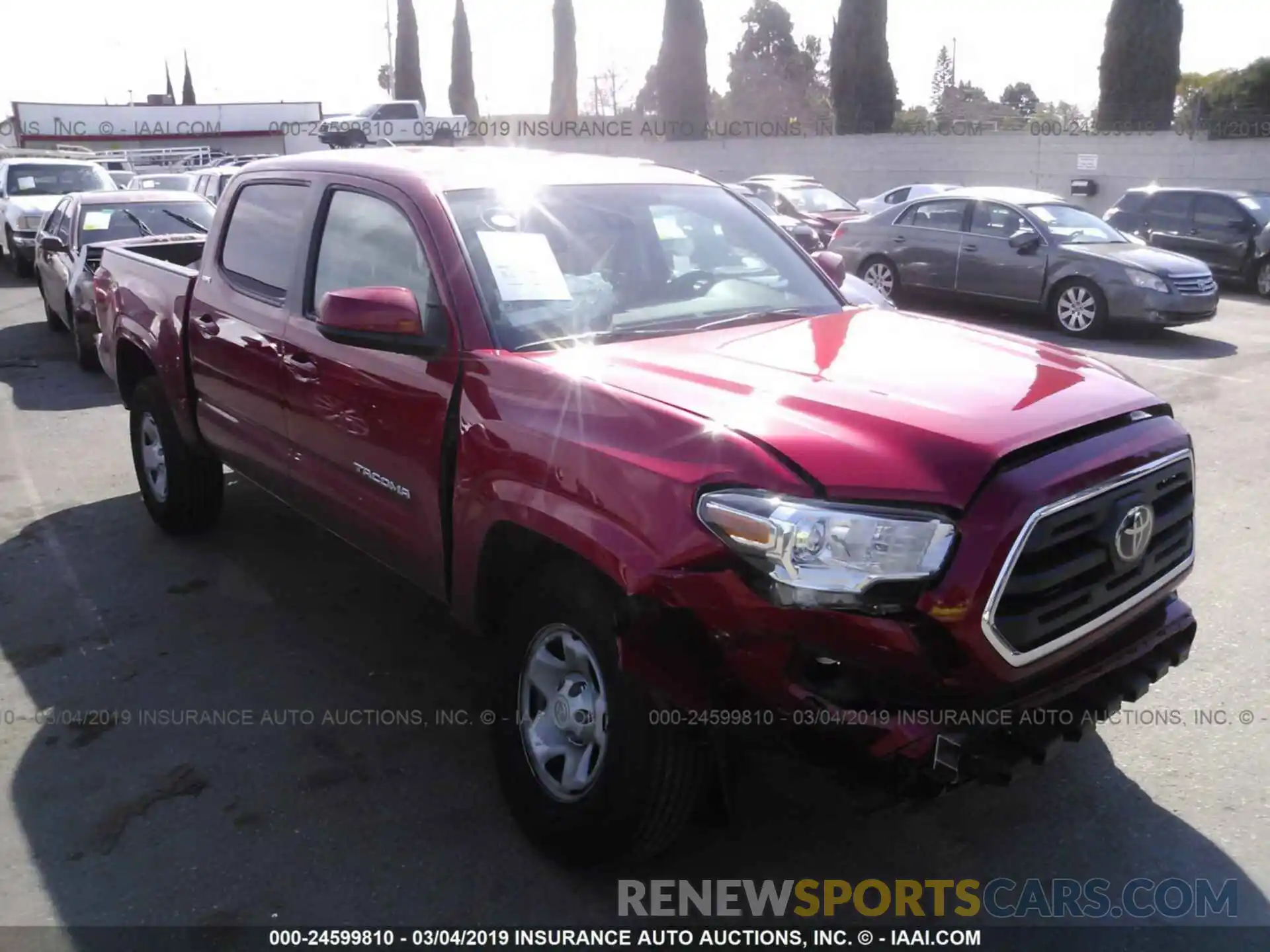 1 Photograph of a damaged car 5TFAX5GN2KX134243 TOYOTA TACOMA 2019