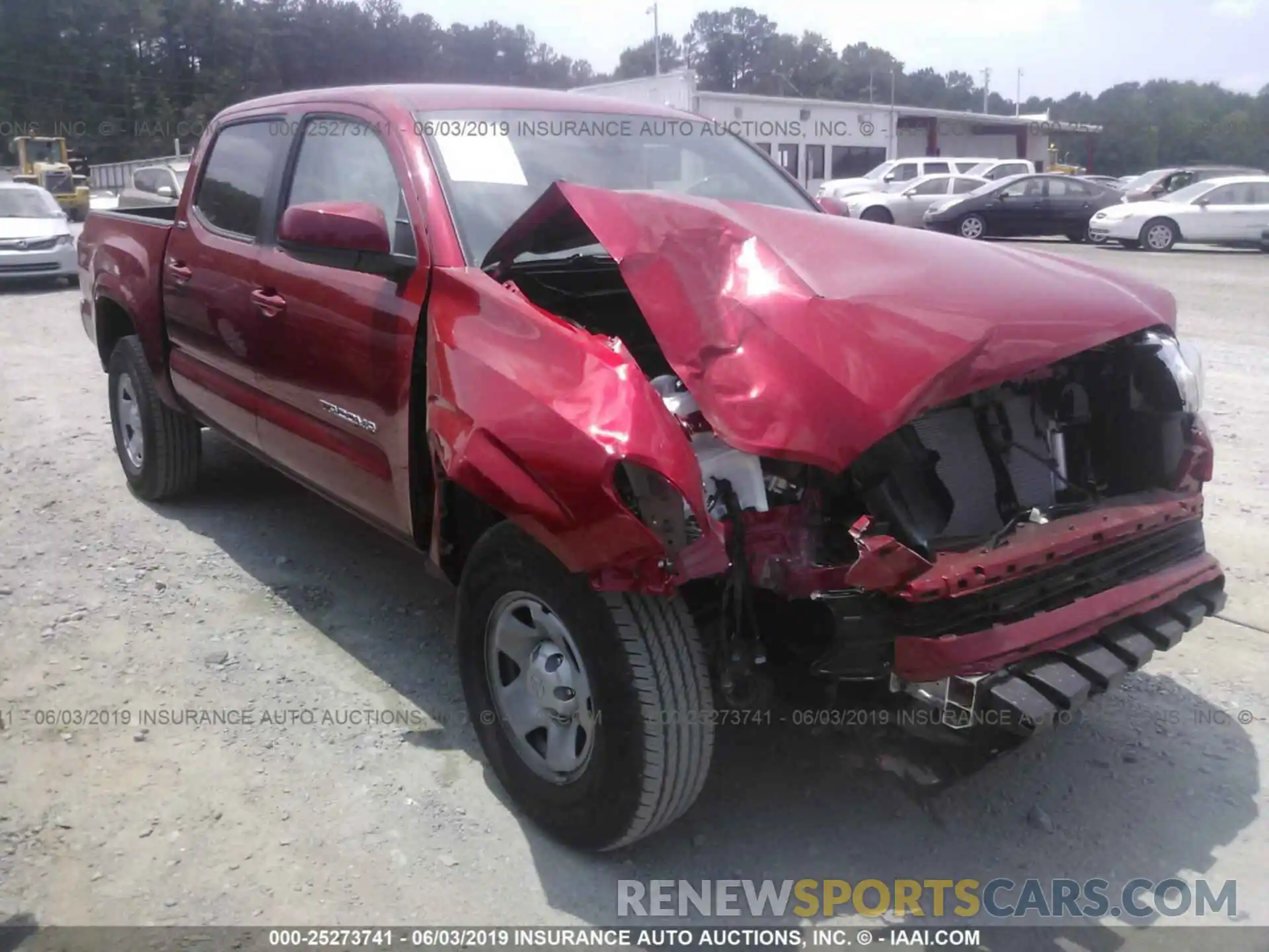 1 Photograph of a damaged car 5TFAX5GN7KX150759 TOYOTA TACOMA 2019