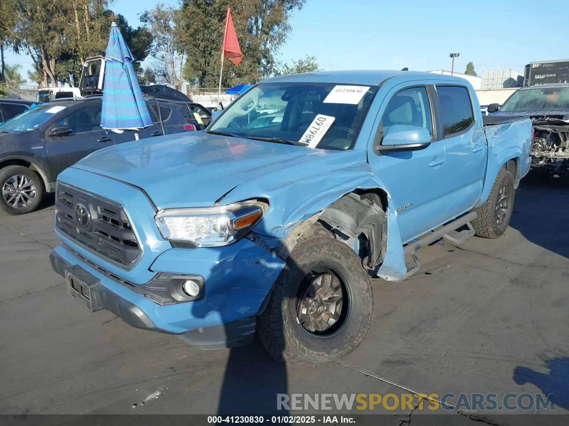 2 Photograph of a damaged car 5TFAX5GN7KX156738 TOYOTA TACOMA 2019