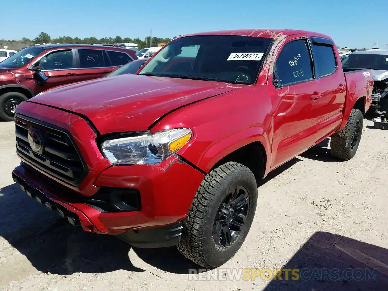 2 Photograph of a damaged car 5TFAX5GN9KX141321 TOYOTA TACOMA 2019