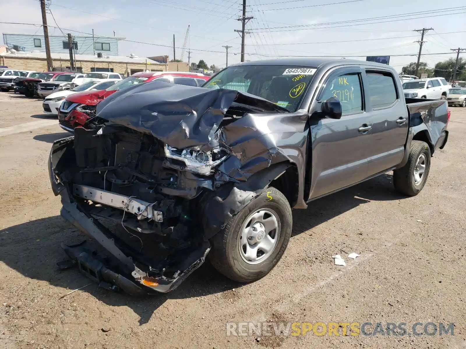 2 Photograph of a damaged car 5TFAX5GN9KX149676 TOYOTA TACOMA 2019