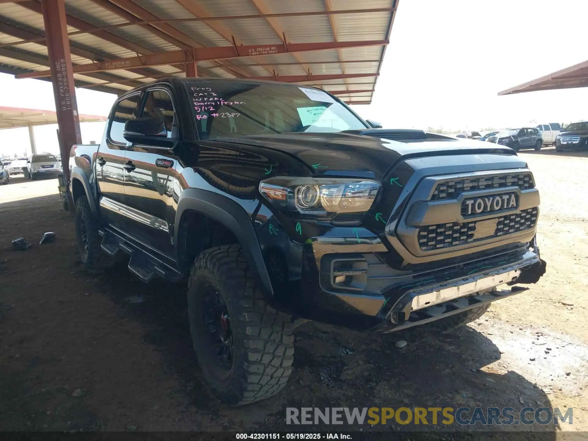 1 Photograph of a damaged car 5TFCZ5AN1KX190749 TOYOTA TACOMA 2019