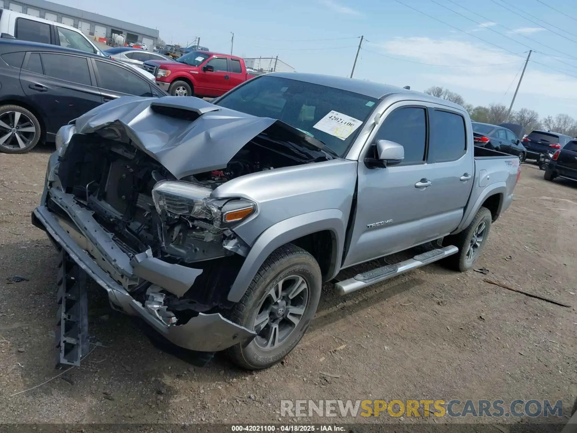 2 Photograph of a damaged car 5TFCZ5AN5KX195629 TOYOTA TACOMA 2019