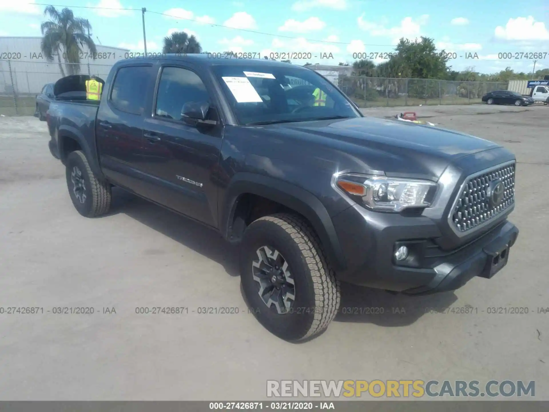 1 Photograph of a damaged car 5TFCZ5AN9KX197044 TOYOTA TACOMA 2019