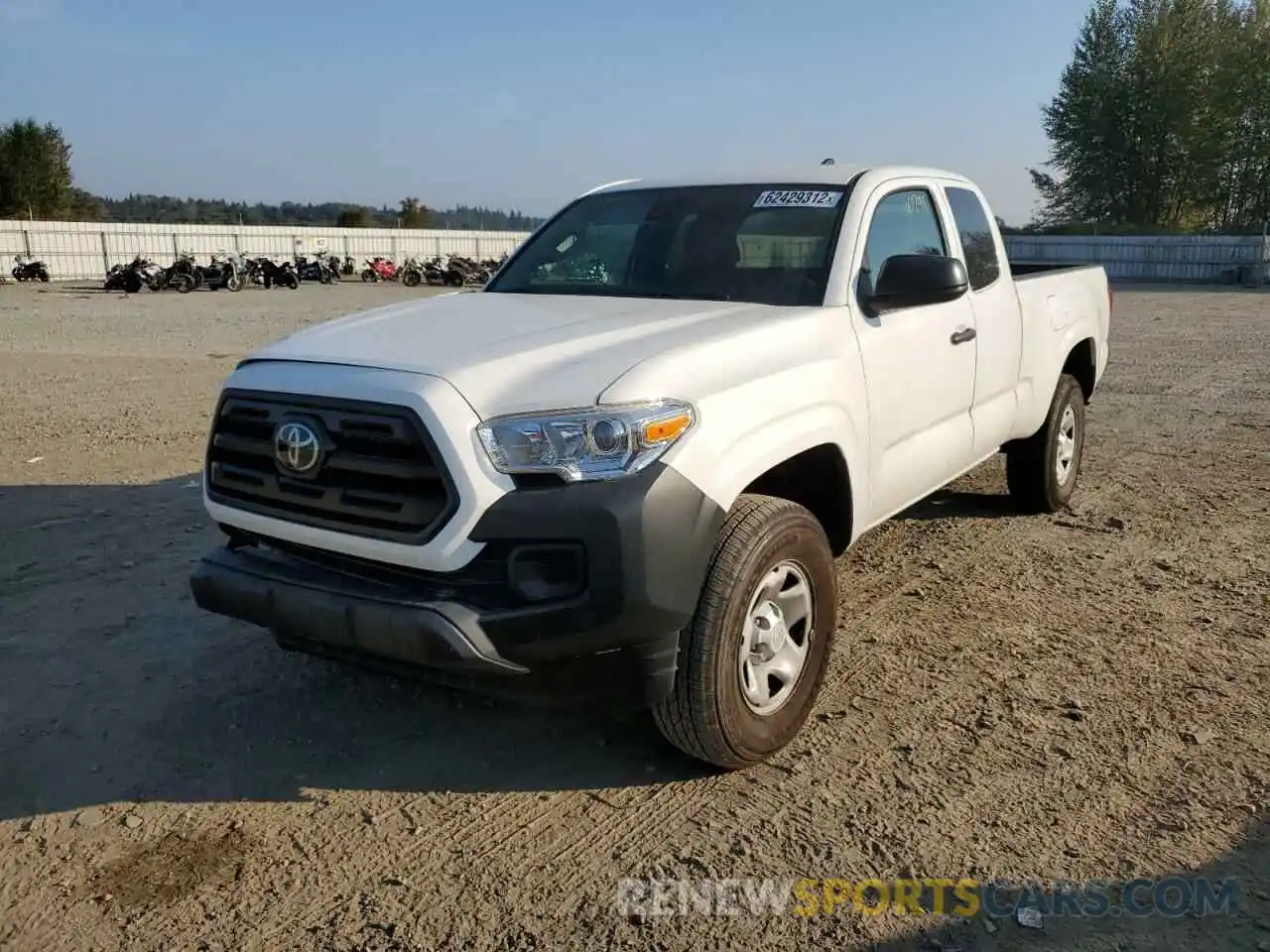 2 Photograph of a damaged car 5TFRX5GN0KX141615 TOYOTA TACOMA 2019