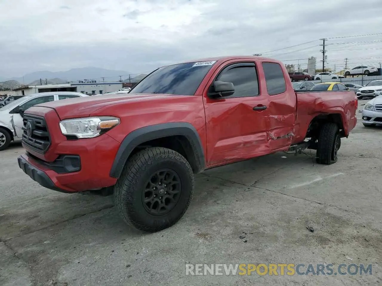 1 Photograph of a damaged car 5TFRX5GN0KX153487 TOYOTA TACOMA 2019