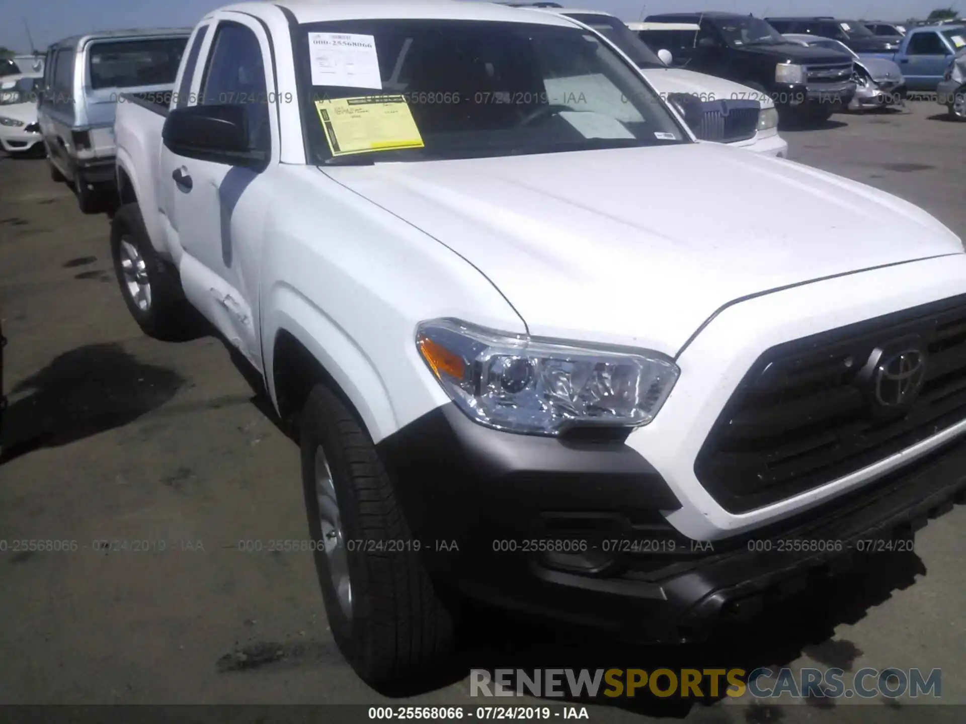 1 Photograph of a damaged car 5TFRX5GN2KX144208 TOYOTA TACOMA 2019