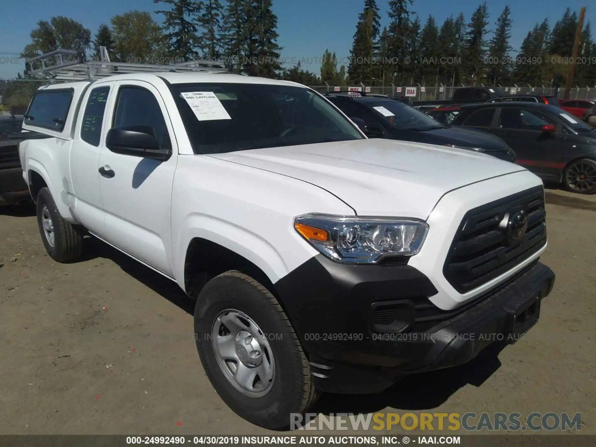 1 Photograph of a damaged car 5TFRX5GN3KX145206 TOYOTA TACOMA 2019