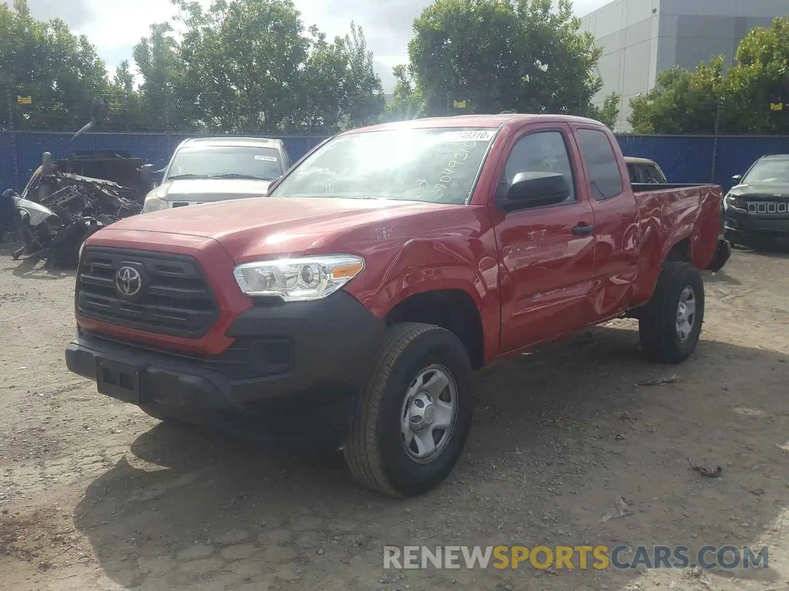 2 Photograph of a damaged car 5TFRX5GN4KX145635 TOYOTA TACOMA 2019